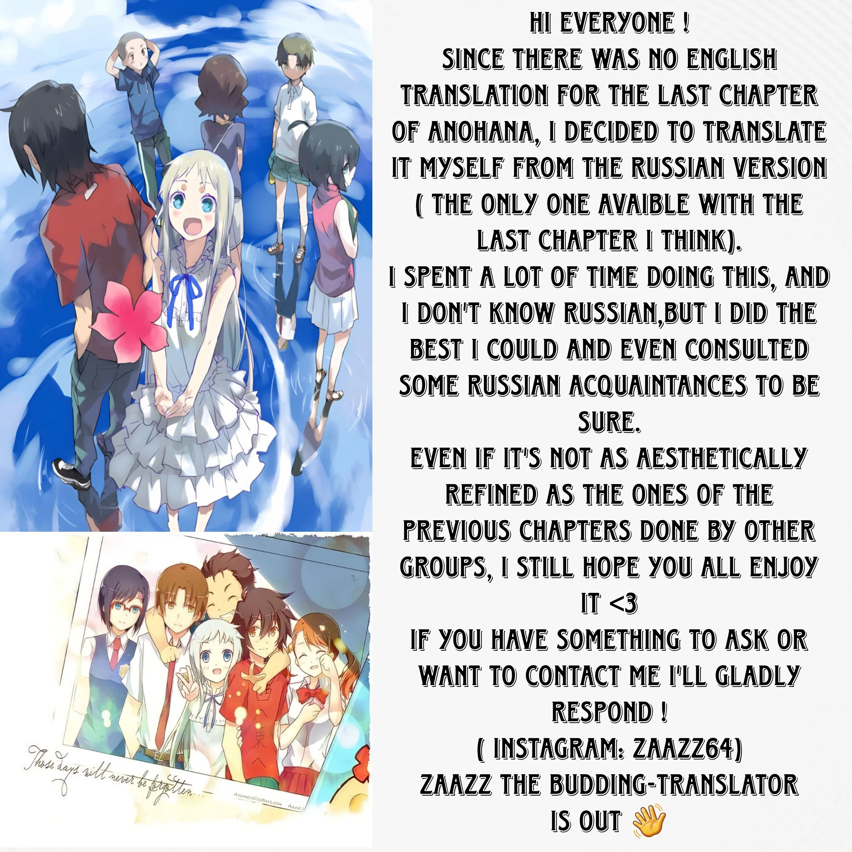 Read Ano Hi Mita Hana no Namae wo Bokutachi wa Mada Shiranai EN Manga Online