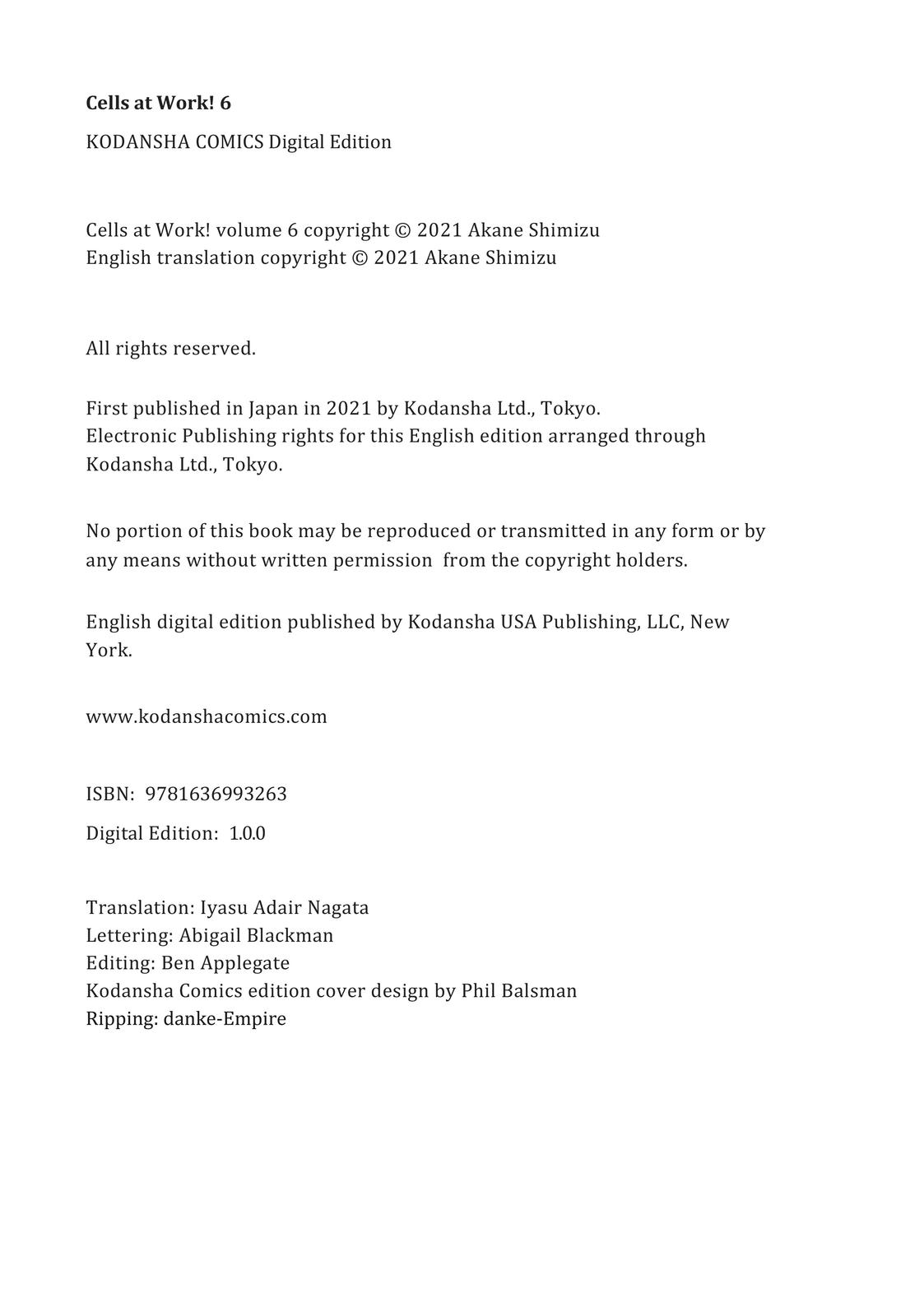 Read Cells at Work! EN Manga Online