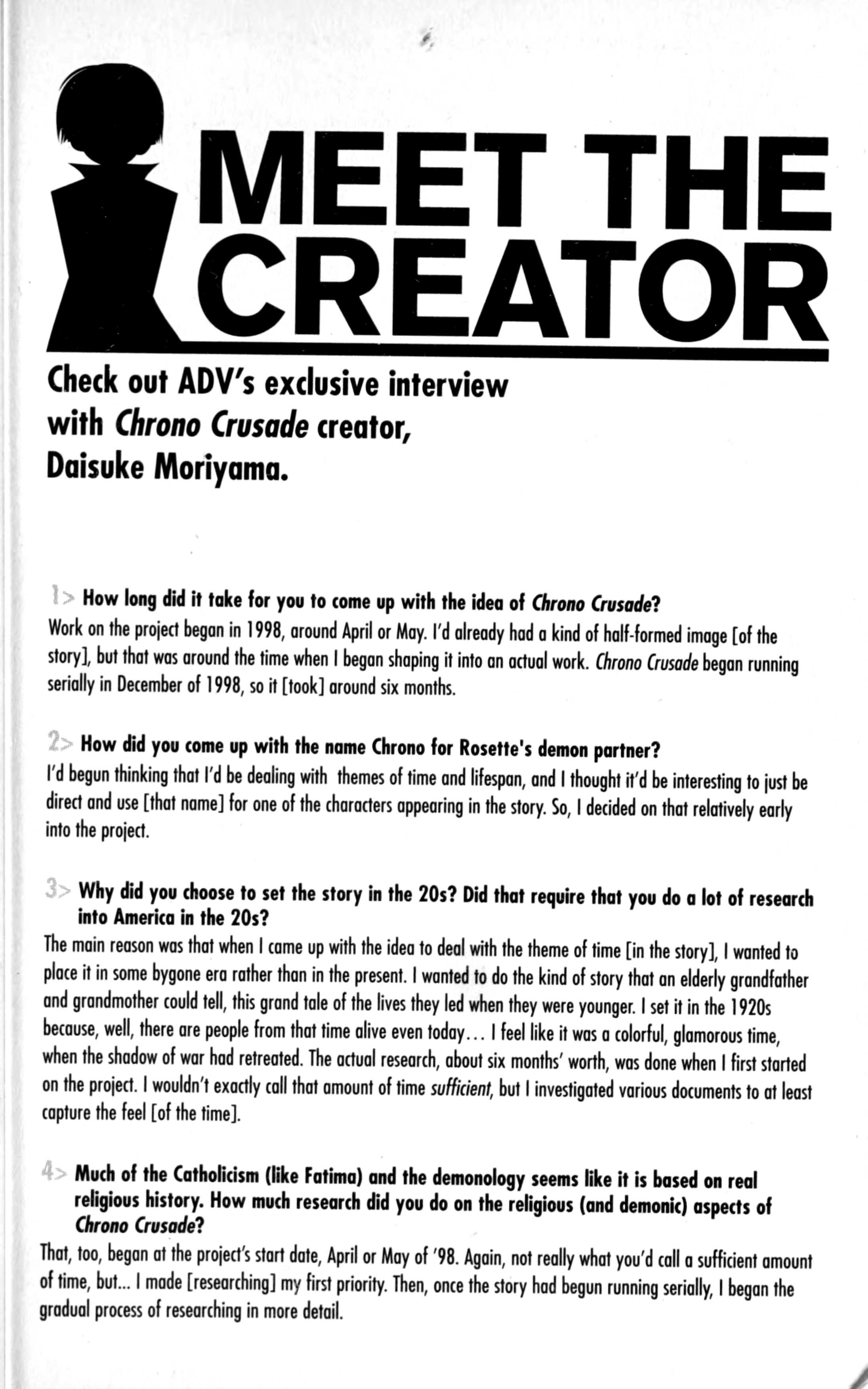 Read Chrno Crusade EN Manga Online