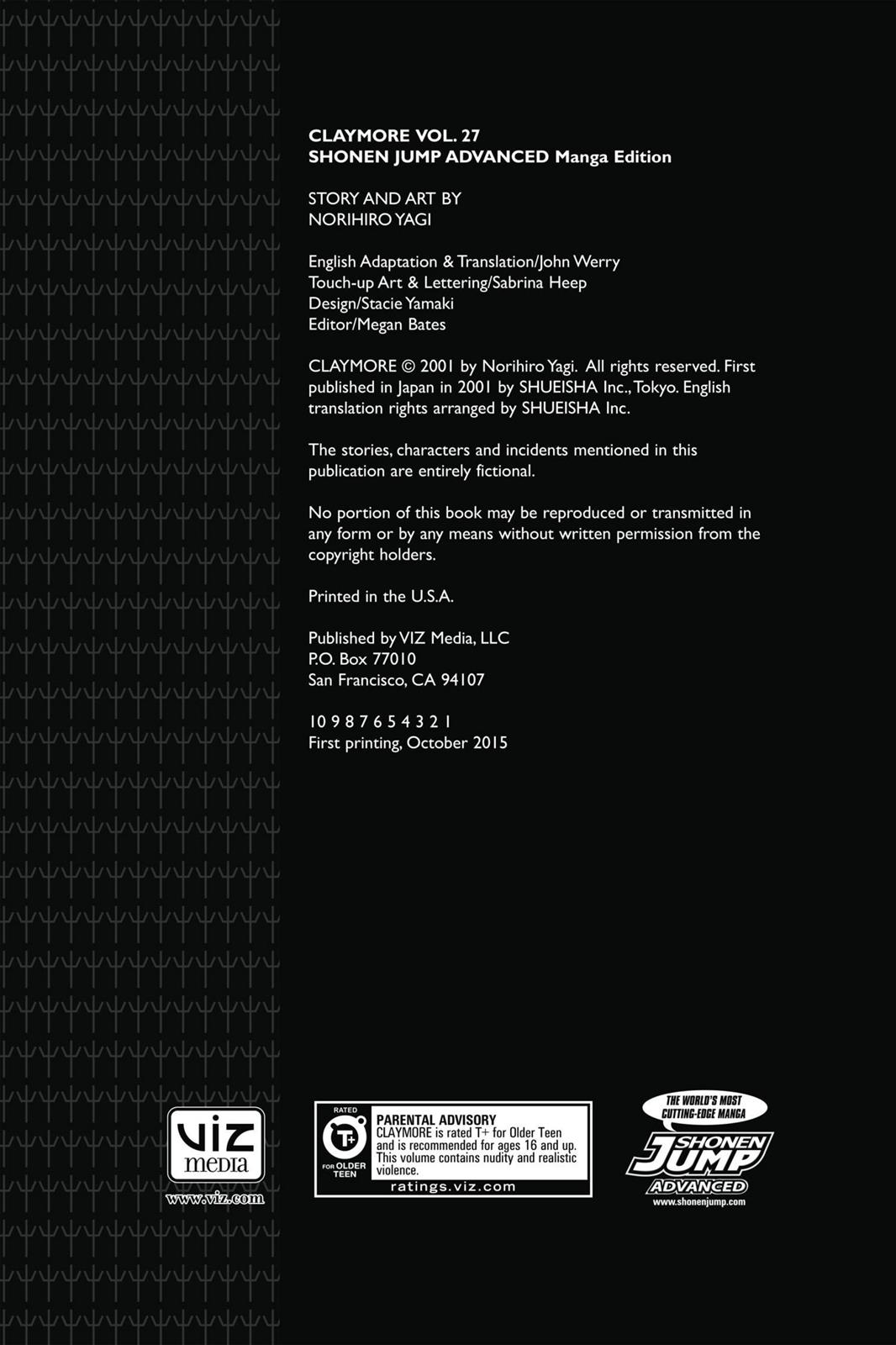 Read Claymore EN Manga Online