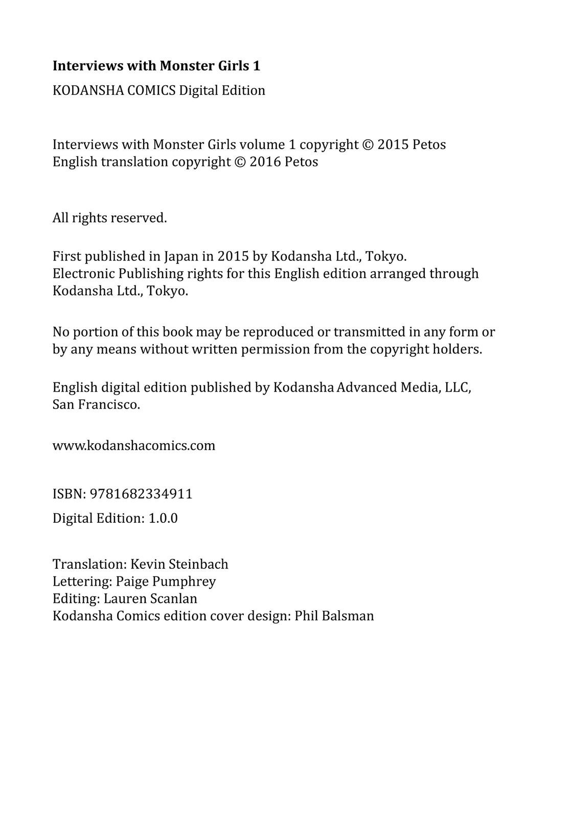 Read Interviews with Monster Girls EN Manga Online