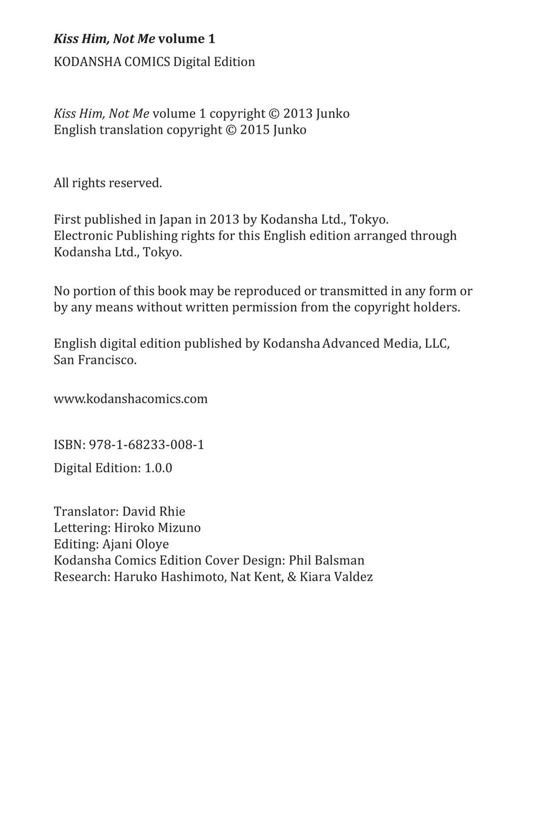 Read Kiss Him, Not Me EN Manga Online