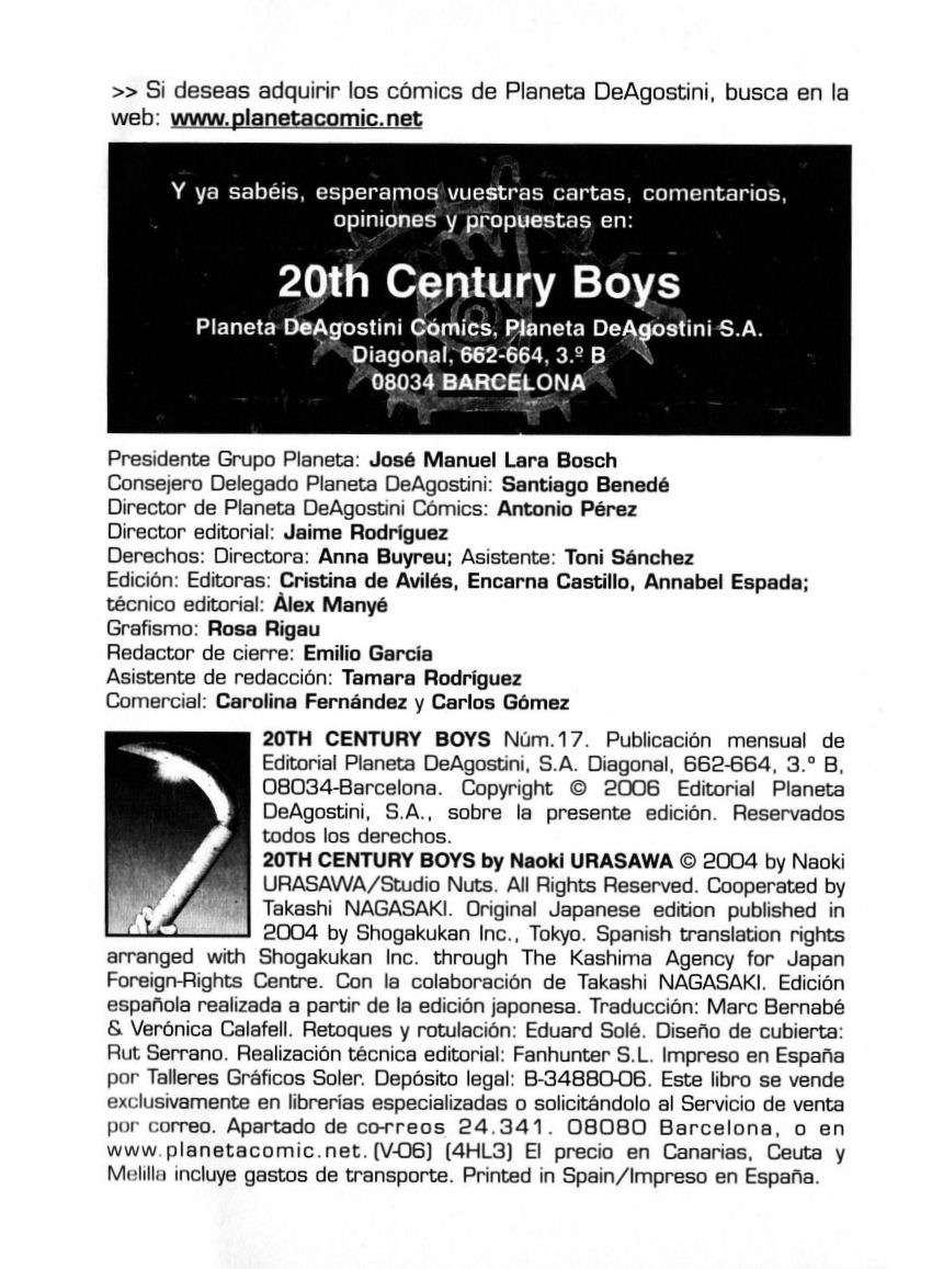 Read 20th Century Boys ES Manga Online