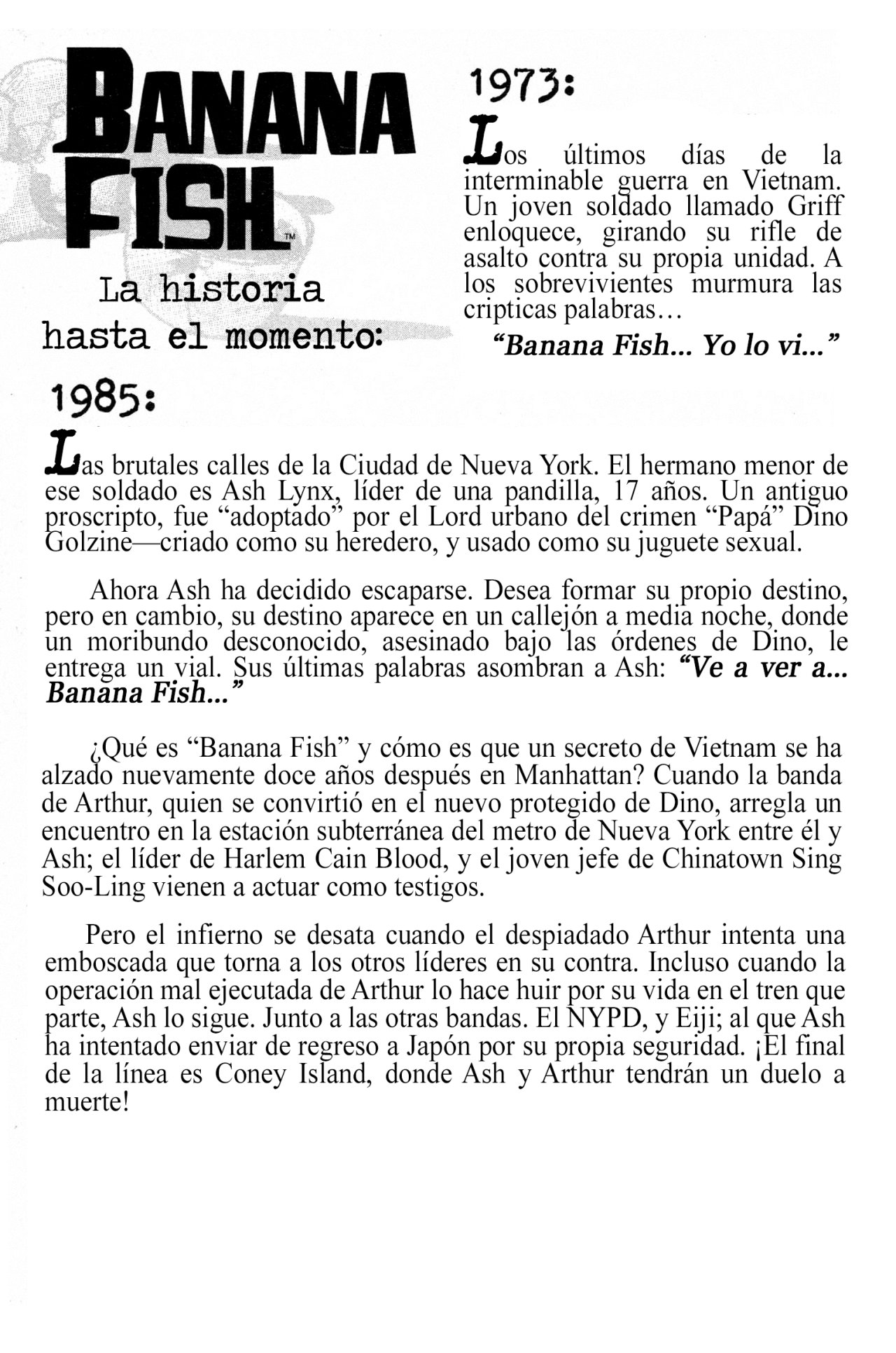 Read Banana Fish ES Manga Online