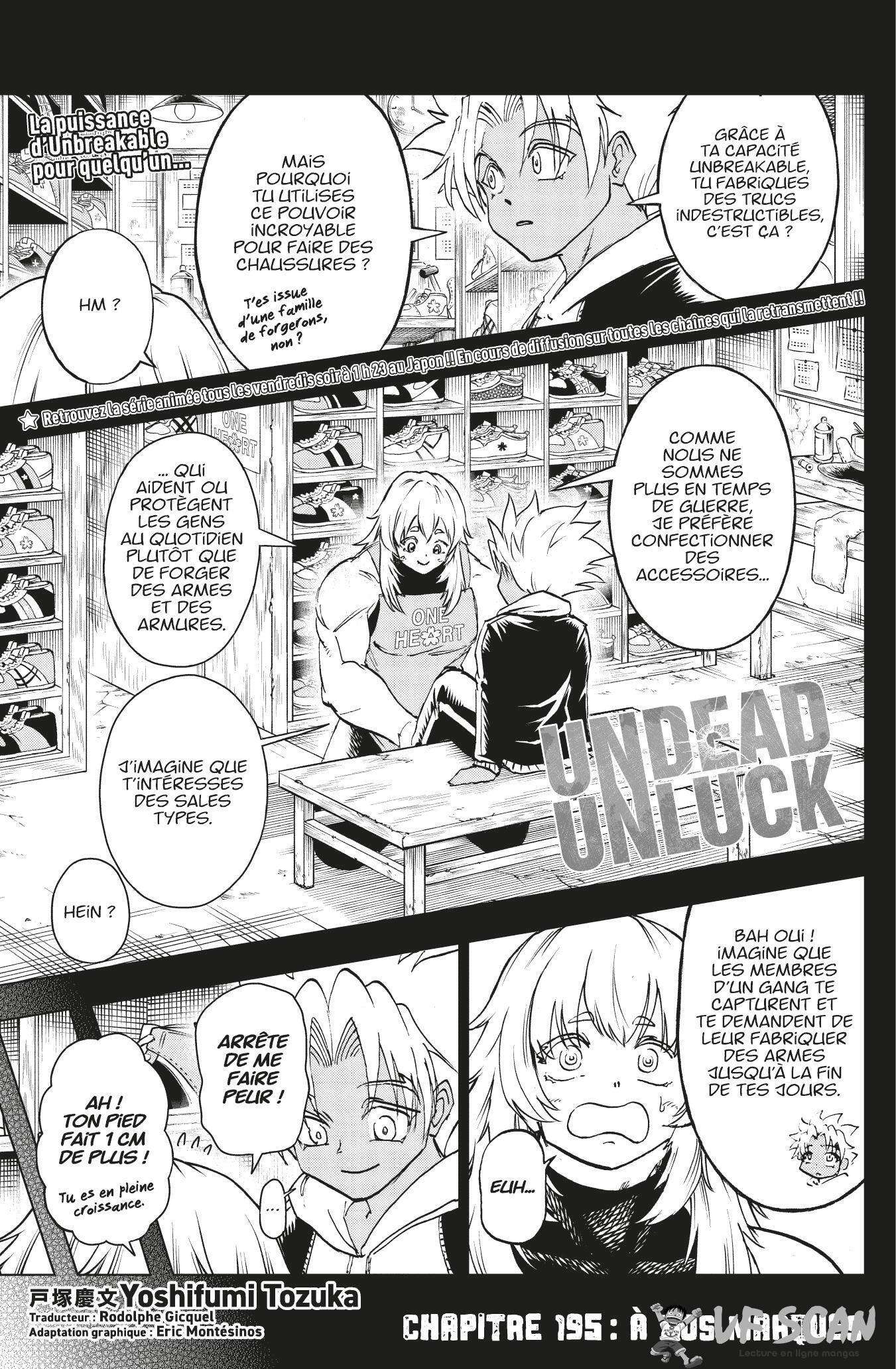 Read Undead Unluck FR Manga Online